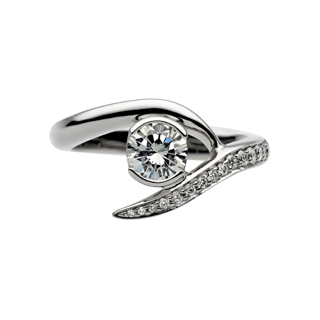 Entwined Rapture35 Engagement Ring - 18ct White Gold & 0.48ct Diamond