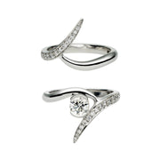 Entwined Ardour35 Engagement Ring Set - 18ct White Gold & 0.65ct Diamond