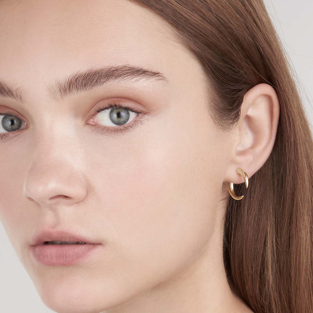 Talon Small Hoop Earrings - Yellow Gold Vermeil