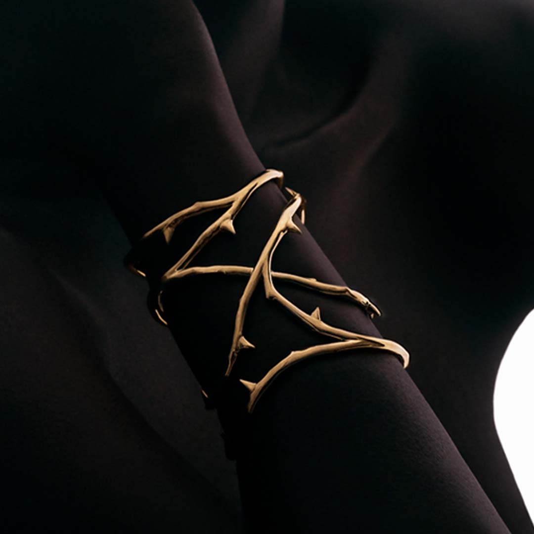 Rose Thorn Cuff - Yellow Gold Vermeil
