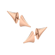 Rose Thorn Bar Earrings - Rose Gold Vermeil
