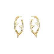 Rose Thorn Medium Hoop Earrings - Yellow Gold Vermeil