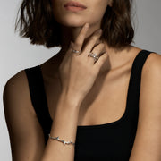 Rose Thorn Linked Bracelet - Silver