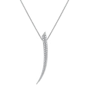 Sabre Fine Large Necklace - 18ct White Gold and Diamond