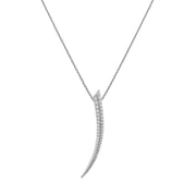 Sabre Fine Medium Necklace - 18ct White Gold & Diamond