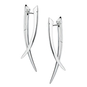Sabre Crossover Earrings - Silver