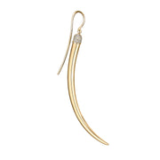 No.1 Single Large Earring - Yellow Gold Vermeil & Diamond Pavé
