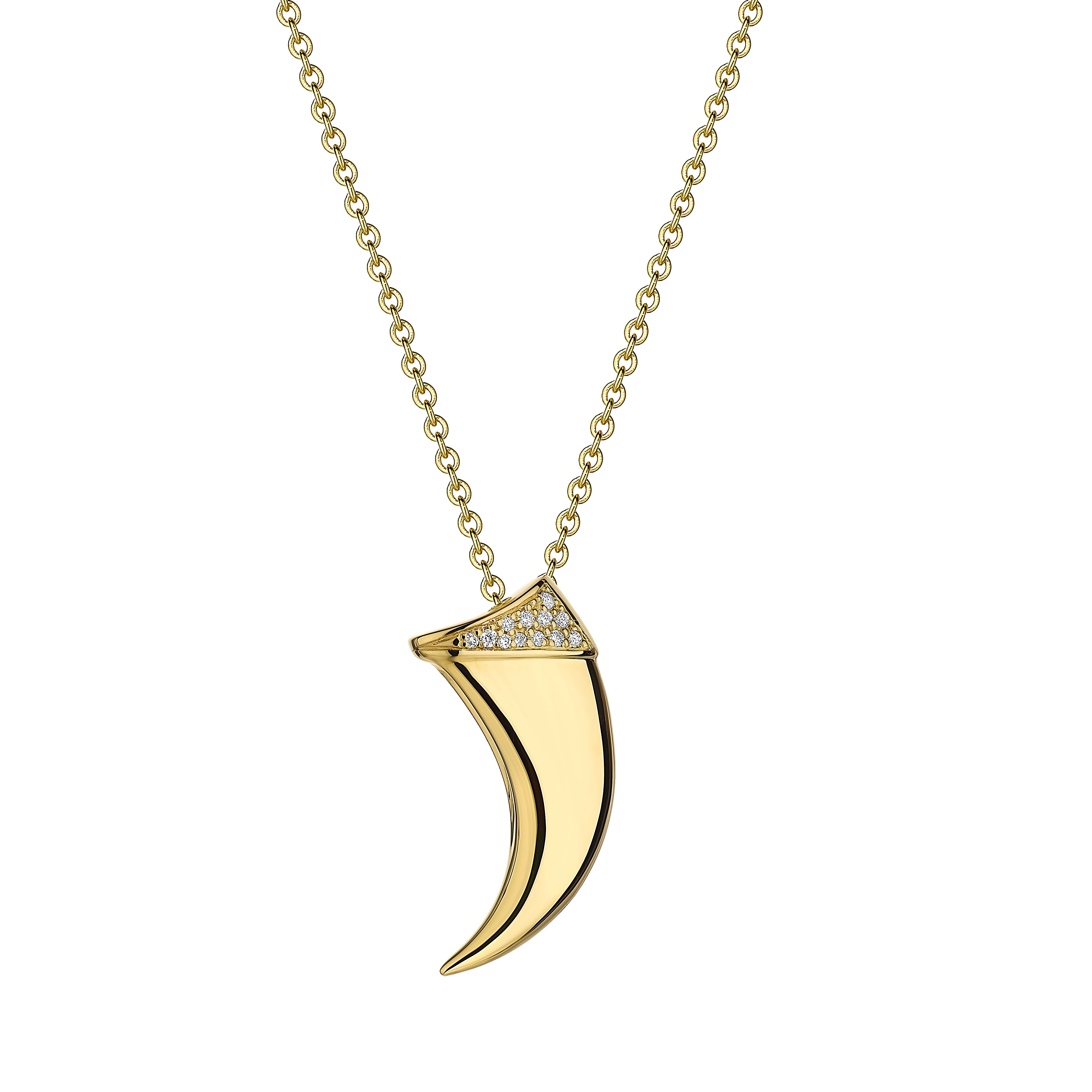 Talon Claw Pendant - Yellow Gold Vermeil & Diamond PavÃ©