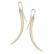 No.1 Large Earrings - Yellow Gold Vermeil & Diamond Pavé