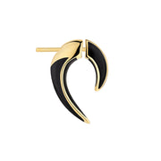 Sabre Deco Talon Single Earring - Yellow Gold Vermeil & Black Ceramic
