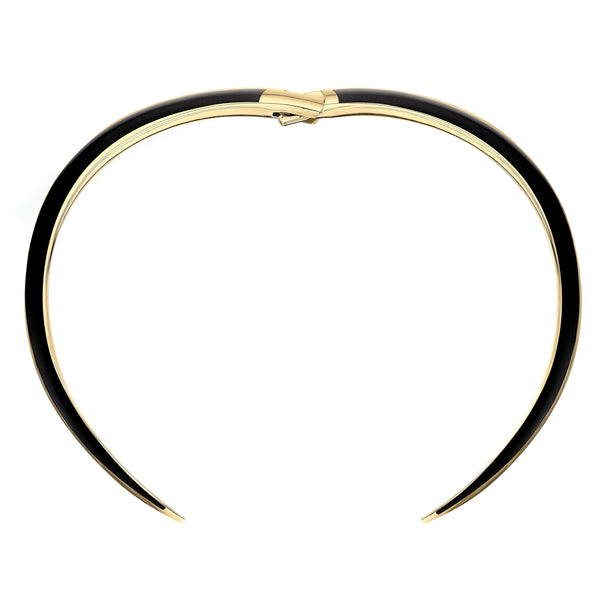 Shaun Leane Gold Torque Necklace. Vermeil and Black Ceramic