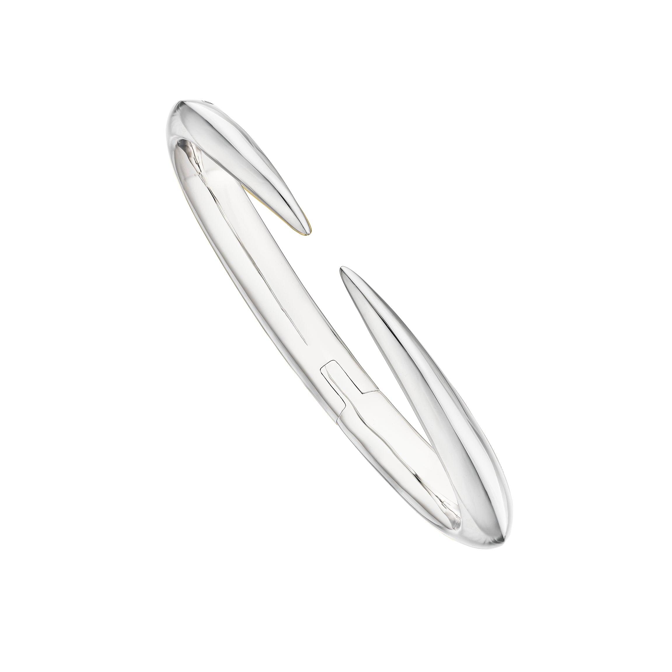 Sabre Deco Cuff Bangle - Silver