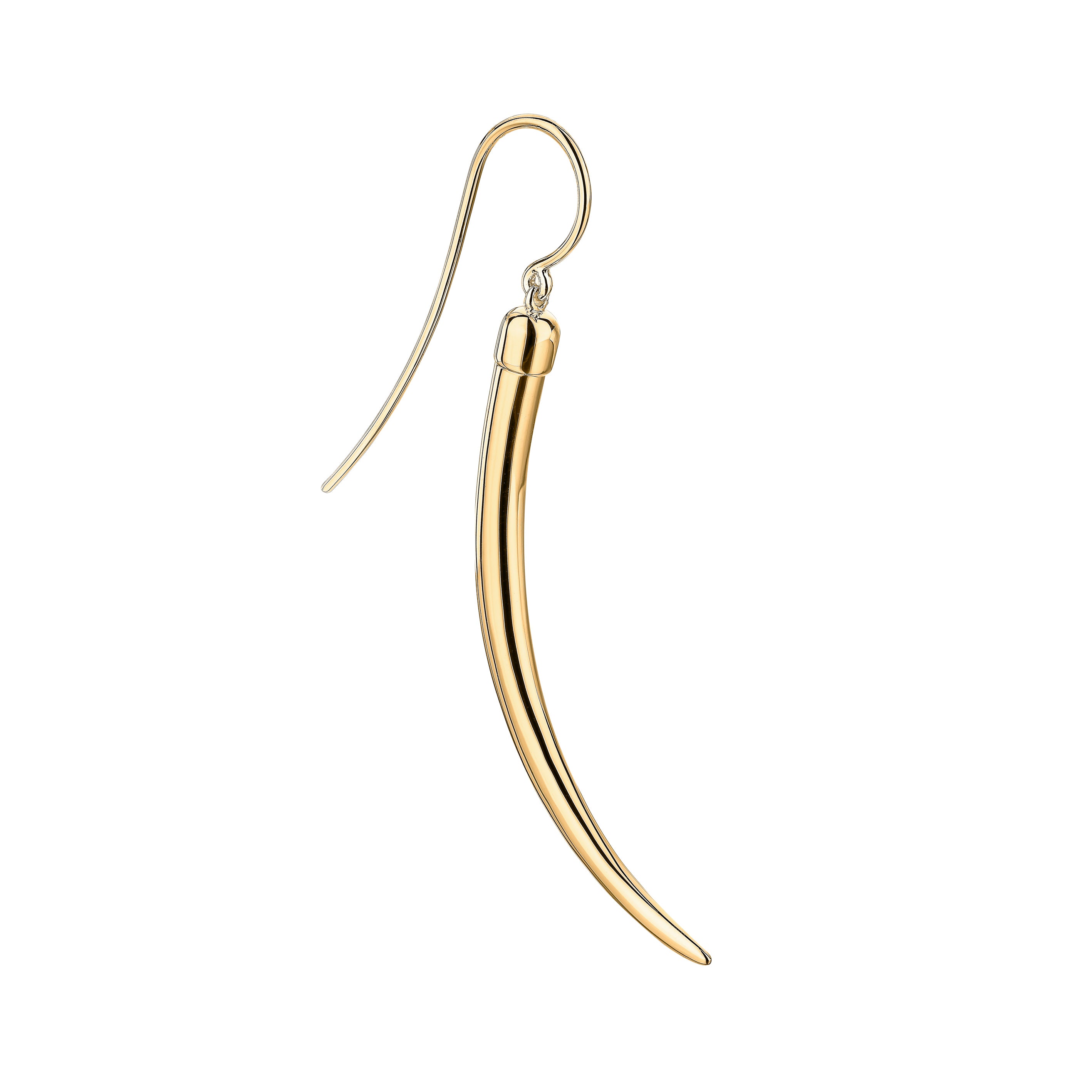 No.1 Single Medium Earring - Yellow Gold Vermeil