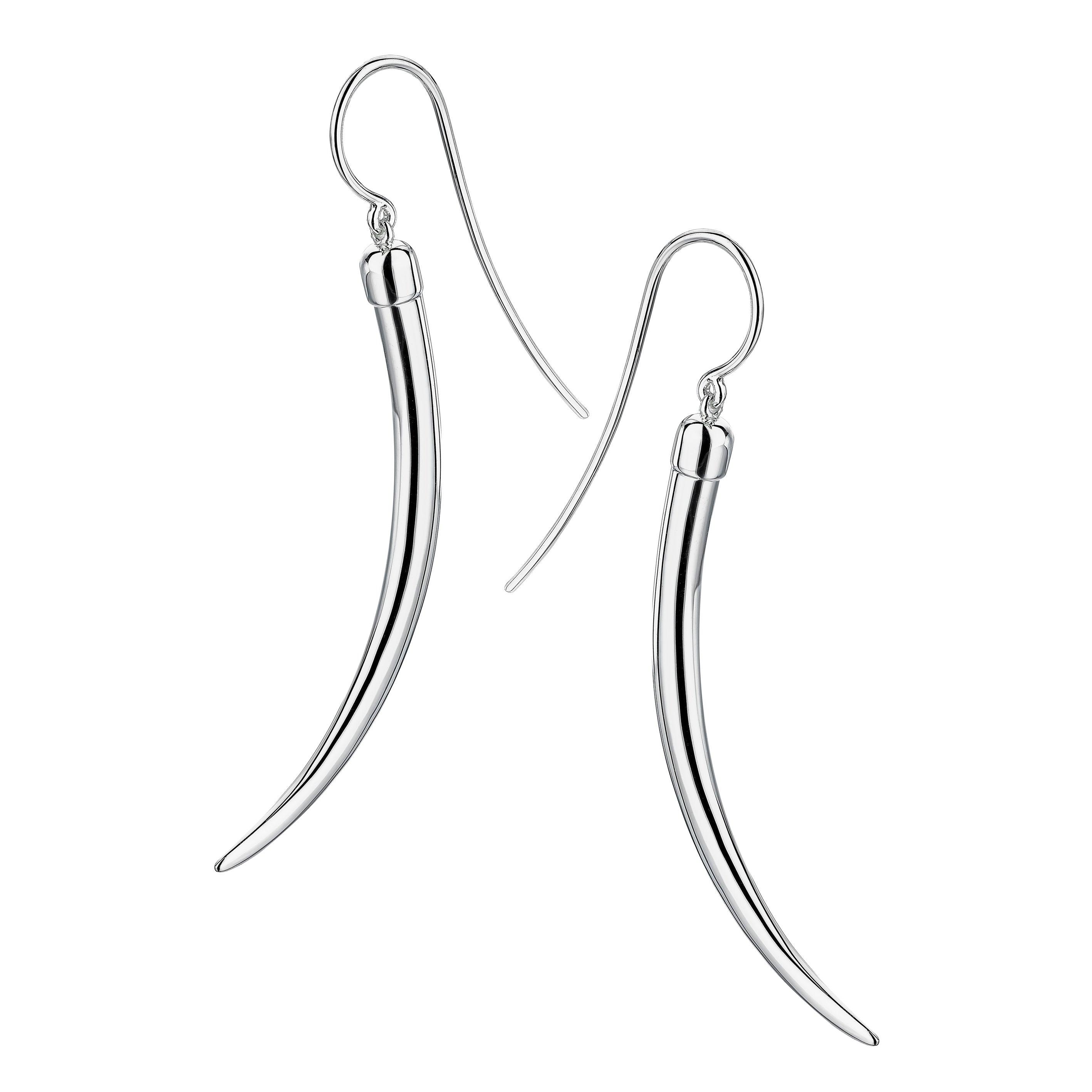 No.1 Medium Earrings - Silver