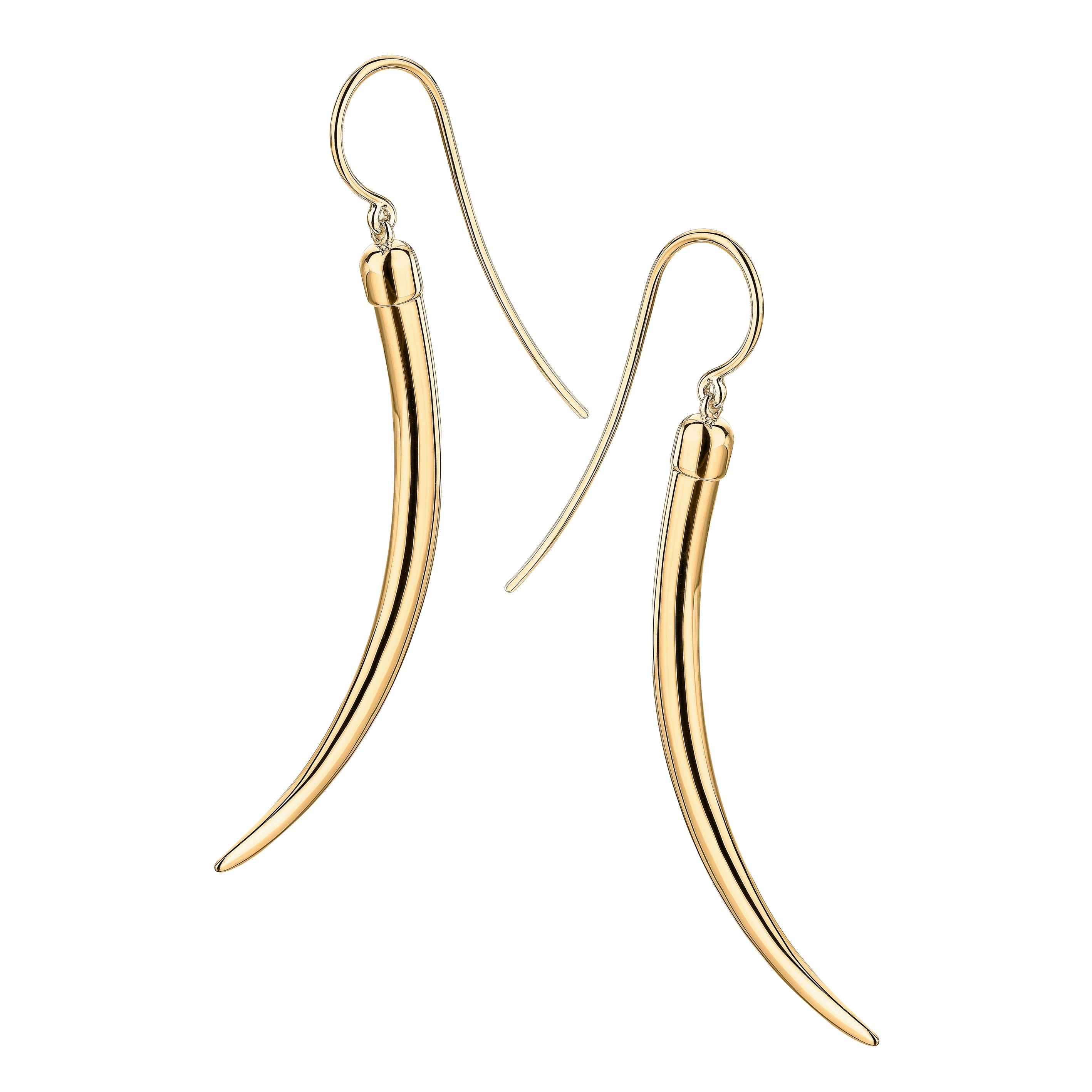 No.1 Medium Earrings - Yellow Gold Vermeil