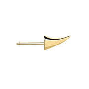 Rose Thorn Single Swerve Earring - Yellow Gold Vermeil