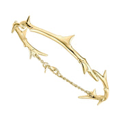 Rose Thorn Linked Bracelet - Yellow Gold Vermeil