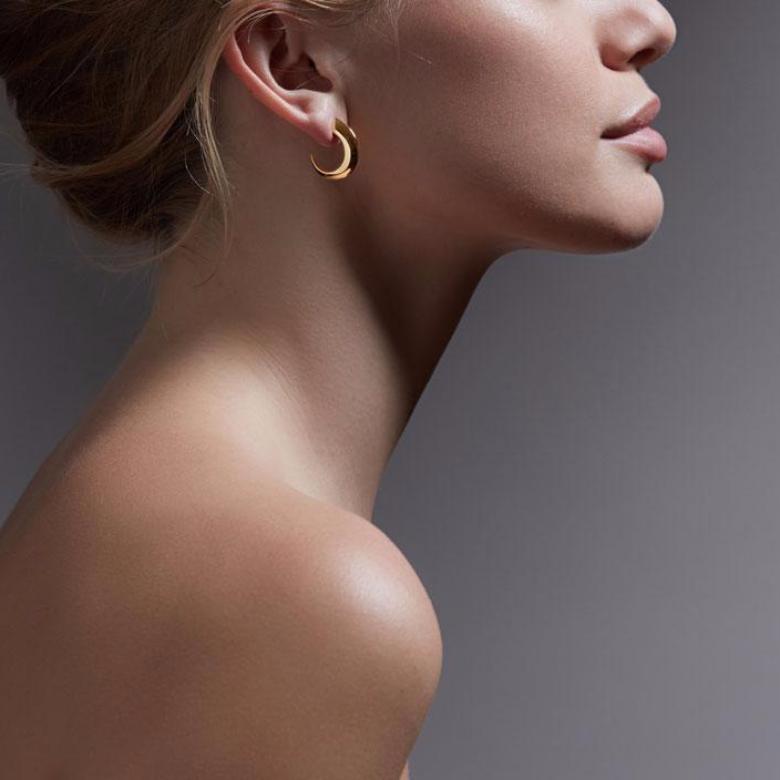 Talon Cat Claw Medium Hoop Earrings - Yellow Gold Vermeil