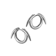 Quill Small Hoop Earrings - Silver