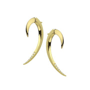 Hook Earrings - Yellow Gold Vermeil & Diamond