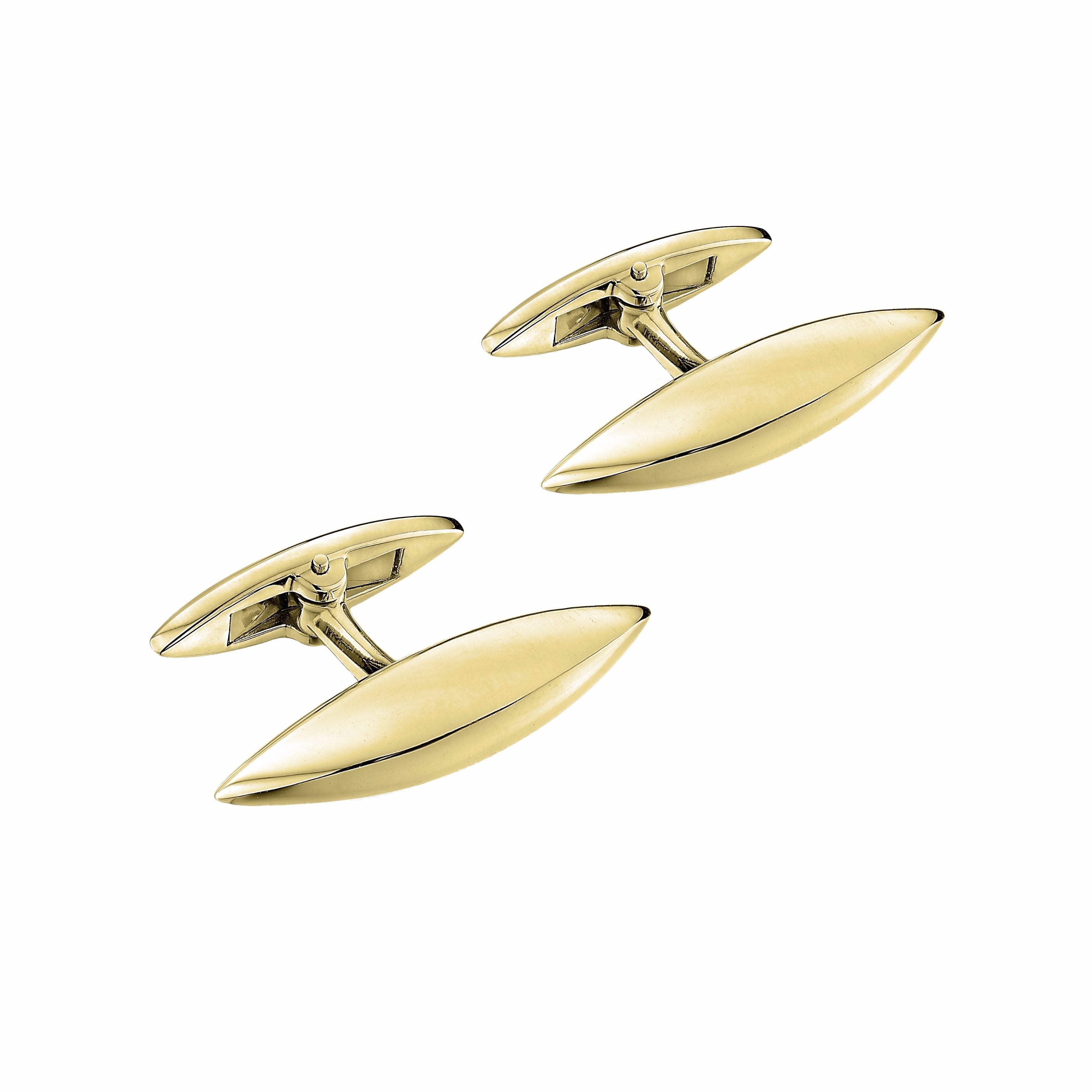 Silver Gold Plate Arc Cufflinks