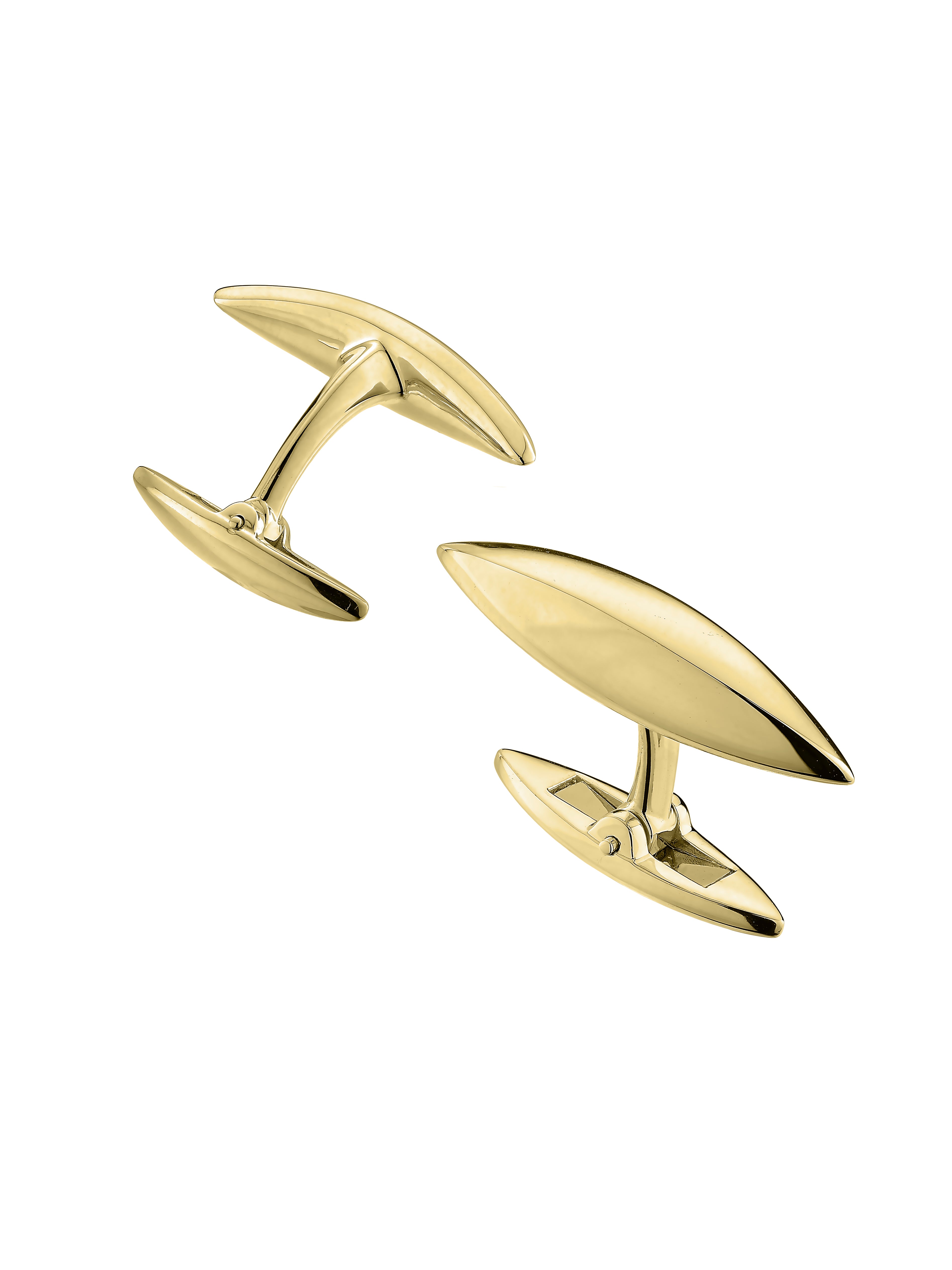 Silver Gold Plate Arc Cufflinks