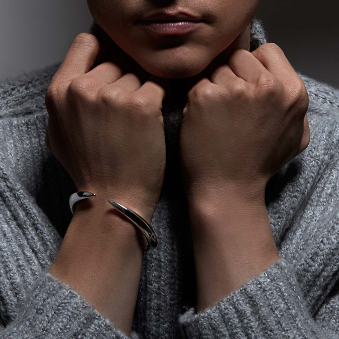 Arc Bangle - Silver
