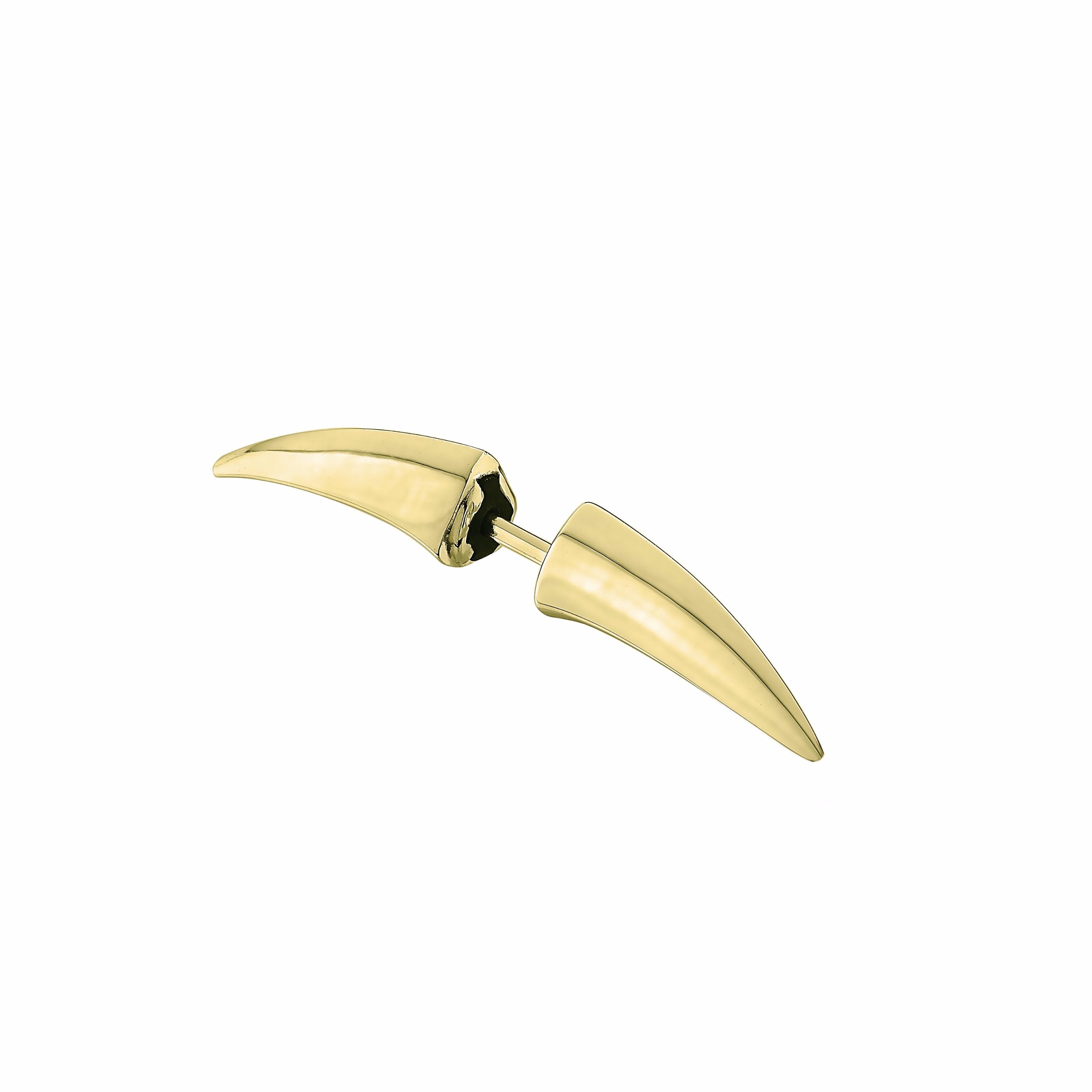 Silver Gold Plate Arc Earring Size 2