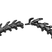 Serpent's Trace Wide Bracelet - Silver Black Rhodium