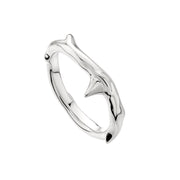Rose Thorn Band Ring - Silver