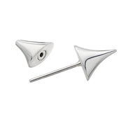 Rose Thorn Bar Earrings - Silver