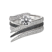 Interlocking Solitaire100 Engagement Ring - 18ct White Gold & 1.50ct Diamond