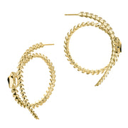 Serpent's Trace Hoop Earrings - Yellow Gold Vermeil