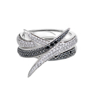 Interlocking Embrace Ring - 18ct White Gold & Diamond