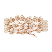 Cherry Blossom Strand Bracelet - Rose Gold Vermeil, Diamond & Pearl