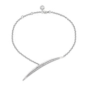 Armis Single Bar Bracelet - 18ct White Gold & Diamond Pavé