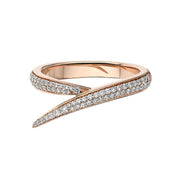 Interlocking Stacked Ring - 18ct Rose Gold & White Diamond