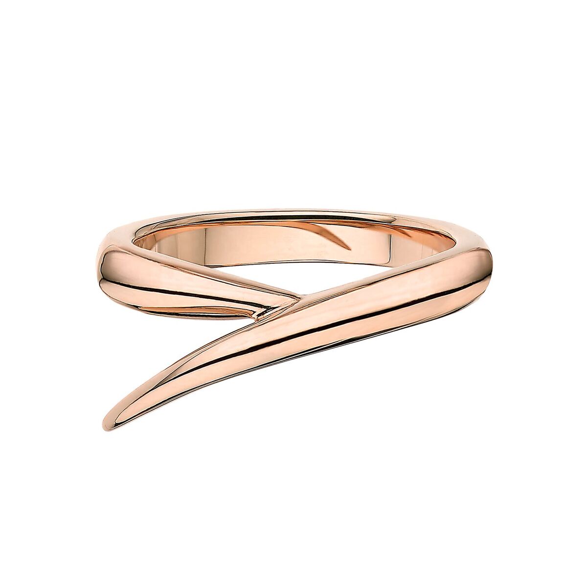 Interlocking Stacked Ring - 18ct Rose, Yellow and White Gold