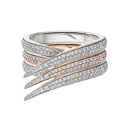 Interlocking Single Ring - 18ct Rose Gold & Diamond