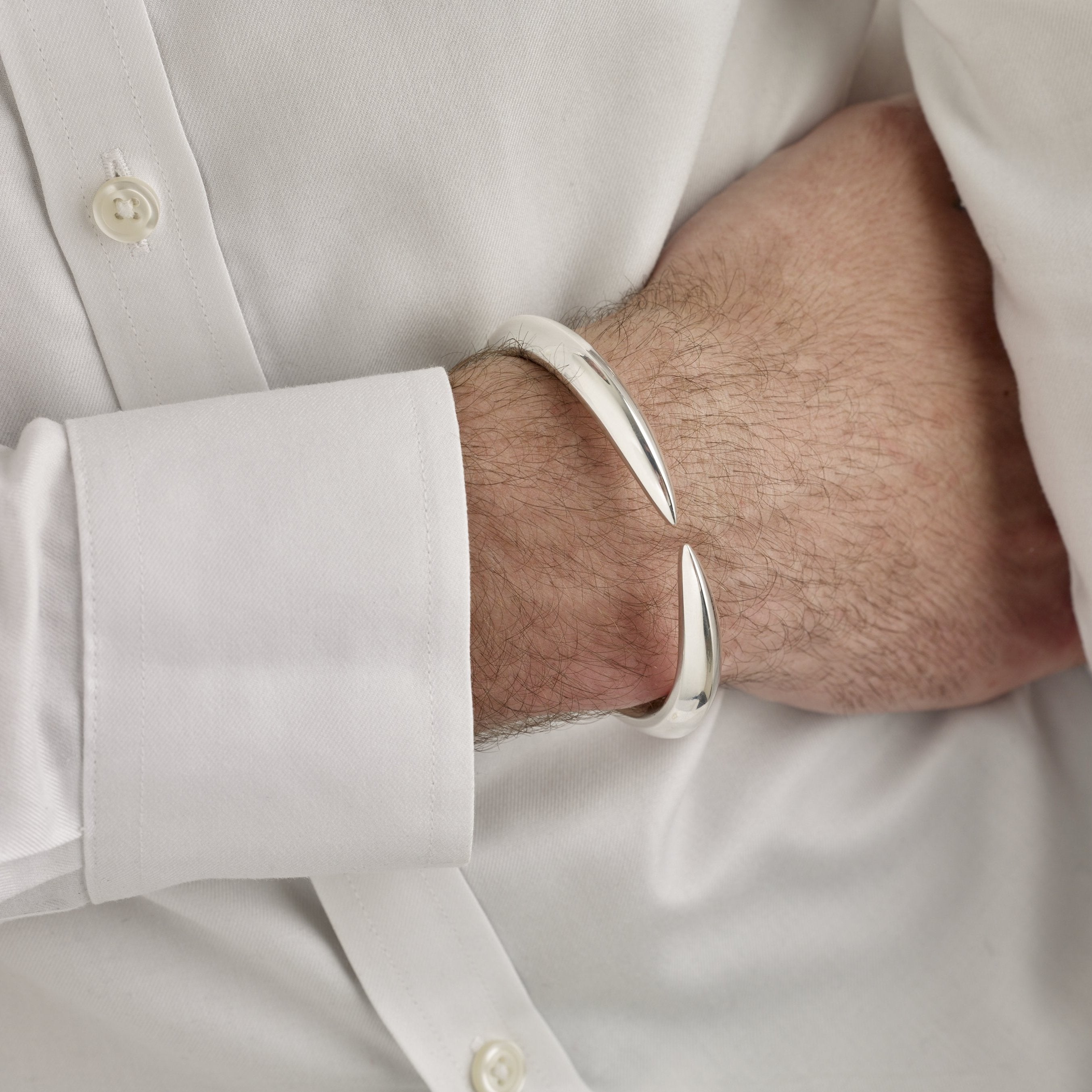 Arc Bangle - Silver
