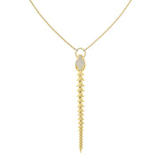 Serpent's Trace Drop Pendant - Yellow Gold Vermeil & Diamond Pavé