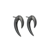 Talon Earrings - Silver Black Rhodium