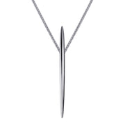 Quill Long Pendant - Silver