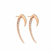 Rose Gold and Diamond Hook Earrings Size 1
