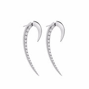 White Gold and Diamond Hook Earrings Size 1