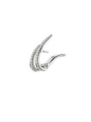 White Gold and Diamond Entwined Petal Ear Cuffs