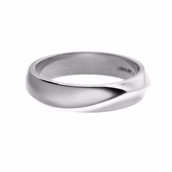 White Gold Vine Men's Wedding Band