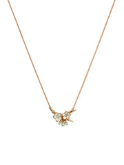 Rose Gold Vermeil Small Branch Pendant with Diamonds