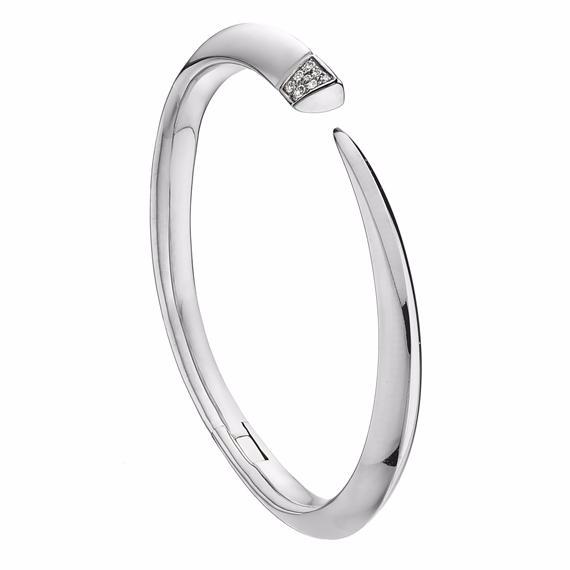 Silver Diamond Signature Cuff Medium